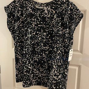 Small Black and Ivory Halogen Blouse